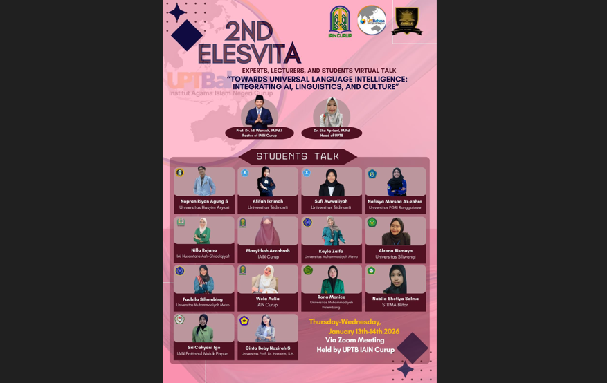 Dua Mahasiswa UM Metro Ikuti Konferensi Virtual Internasional ELeSviTa 2026