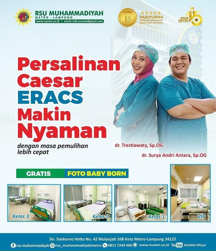 Persalinan Nyaman dan Cepat Sembuh di RSU Muhammadiyah Metro