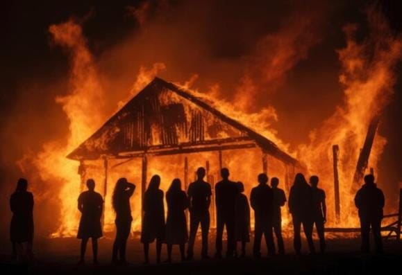 Rumah DPO Kasus Penganiayaan di Lampung Tengah Dibakar Warga, Polisi Tangkap 3 Orang