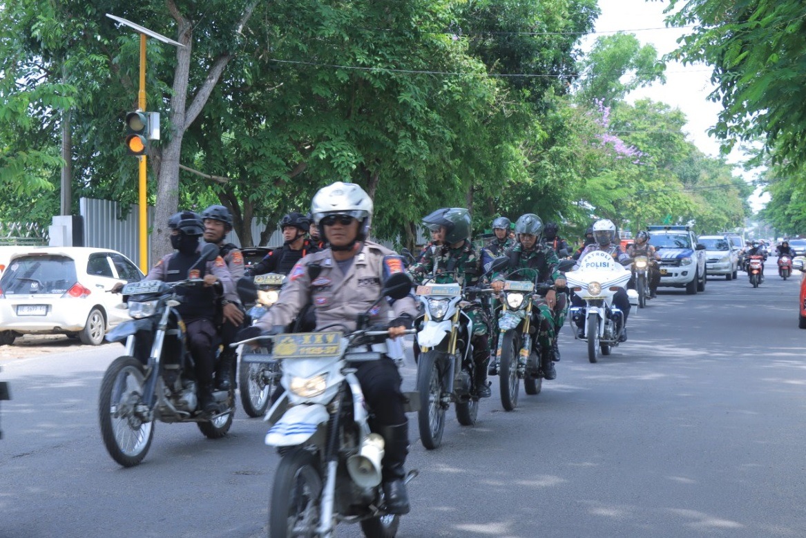 Pastikan Pengamanan Tahapan Pilkada, Polres Metro dan Polda Lampung Lakukan Patroli Skala Besar 