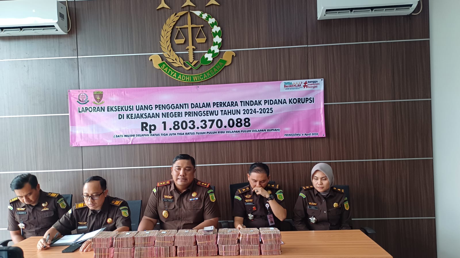 Eksekusi Uang Pengganti Korupsi Rp1,8 Miliar, Kejari Pringsewu Tegaskan Komitmen