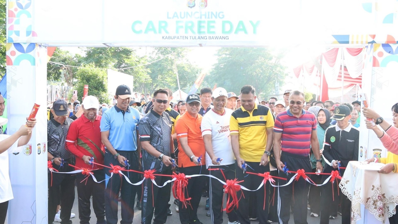 Launching Car Free Day di Tulangbawang, AKBP James Dapat Apresiasi dari Pj Bupati