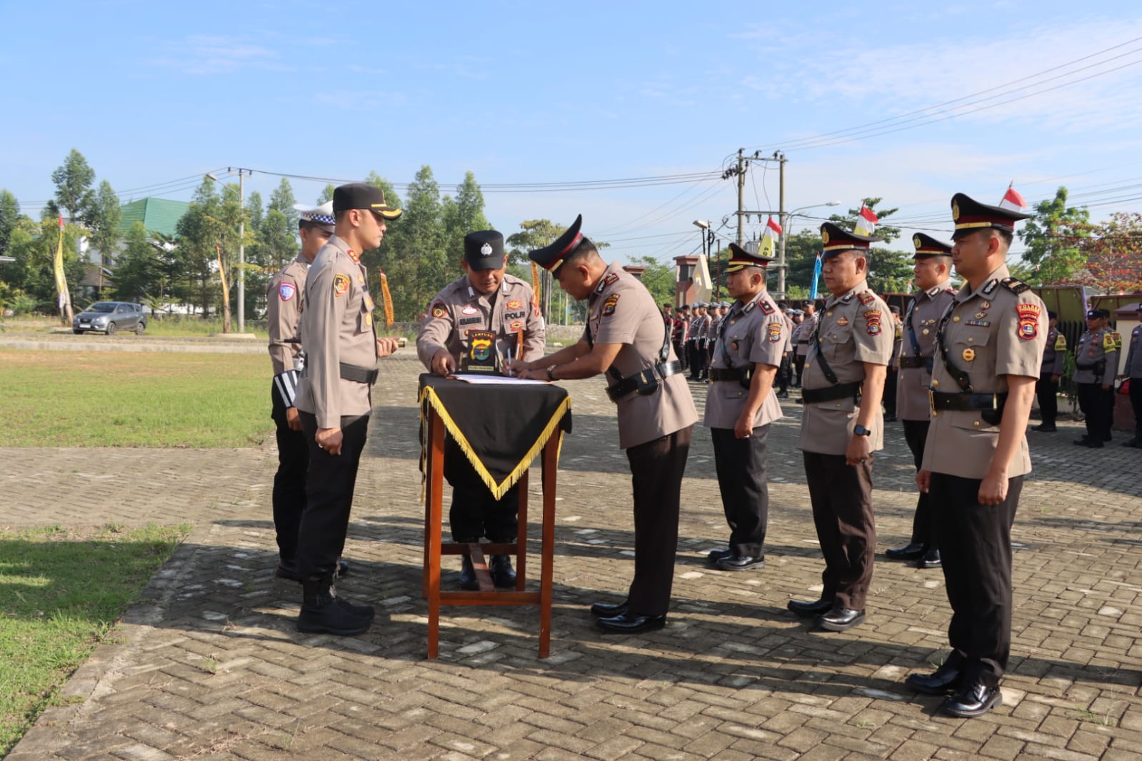 Ini Pesan Khusus Kapolres, Tiga Pejabat Utama Polres Pringsewu Dimutasi