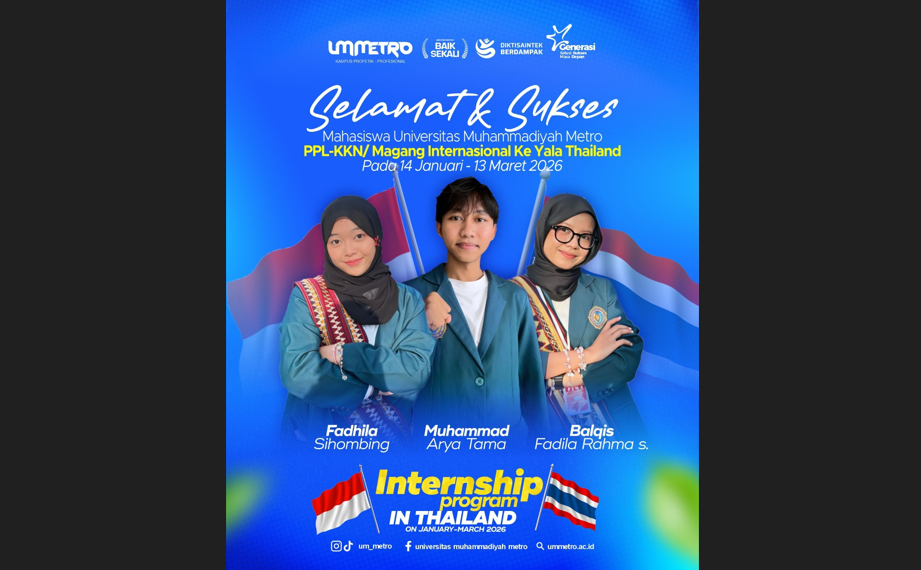 Mahasiswa dan Dosen UM Metro Ikuti KKN, PPL, dan Pengabdian kepada Masyarakat di Thailand