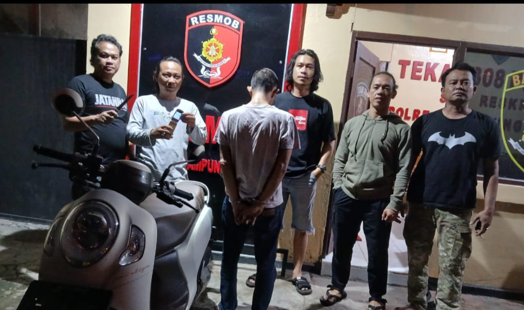 Pelaku Spesialis Pencuri Motor Di Lampura Di Belum Polisi