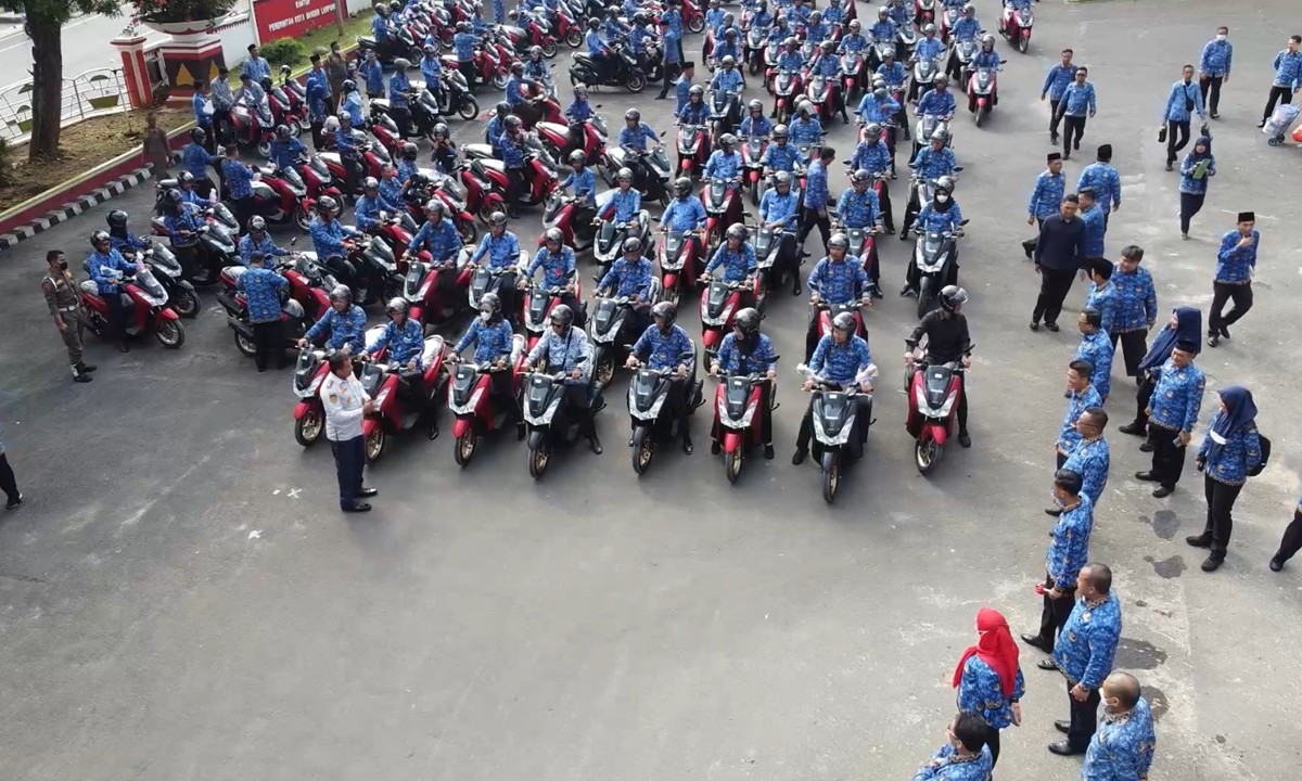 Pemkot Bandar Lampung Bagikan 126 Unit Kendaraan Dinas Lurah Se-Bandar Lampung