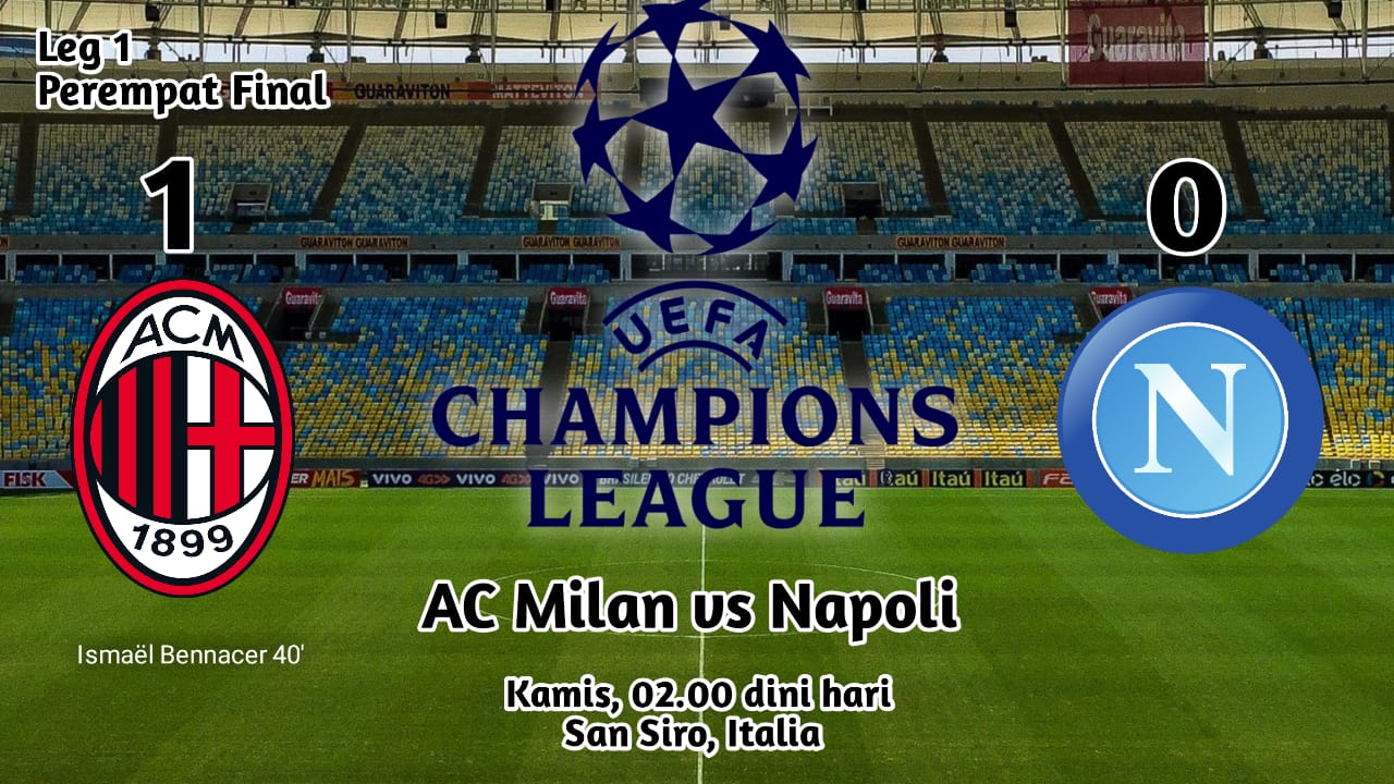Inter Milan vs Napoli Leg I Liga Champions 2023: Menang Tipis