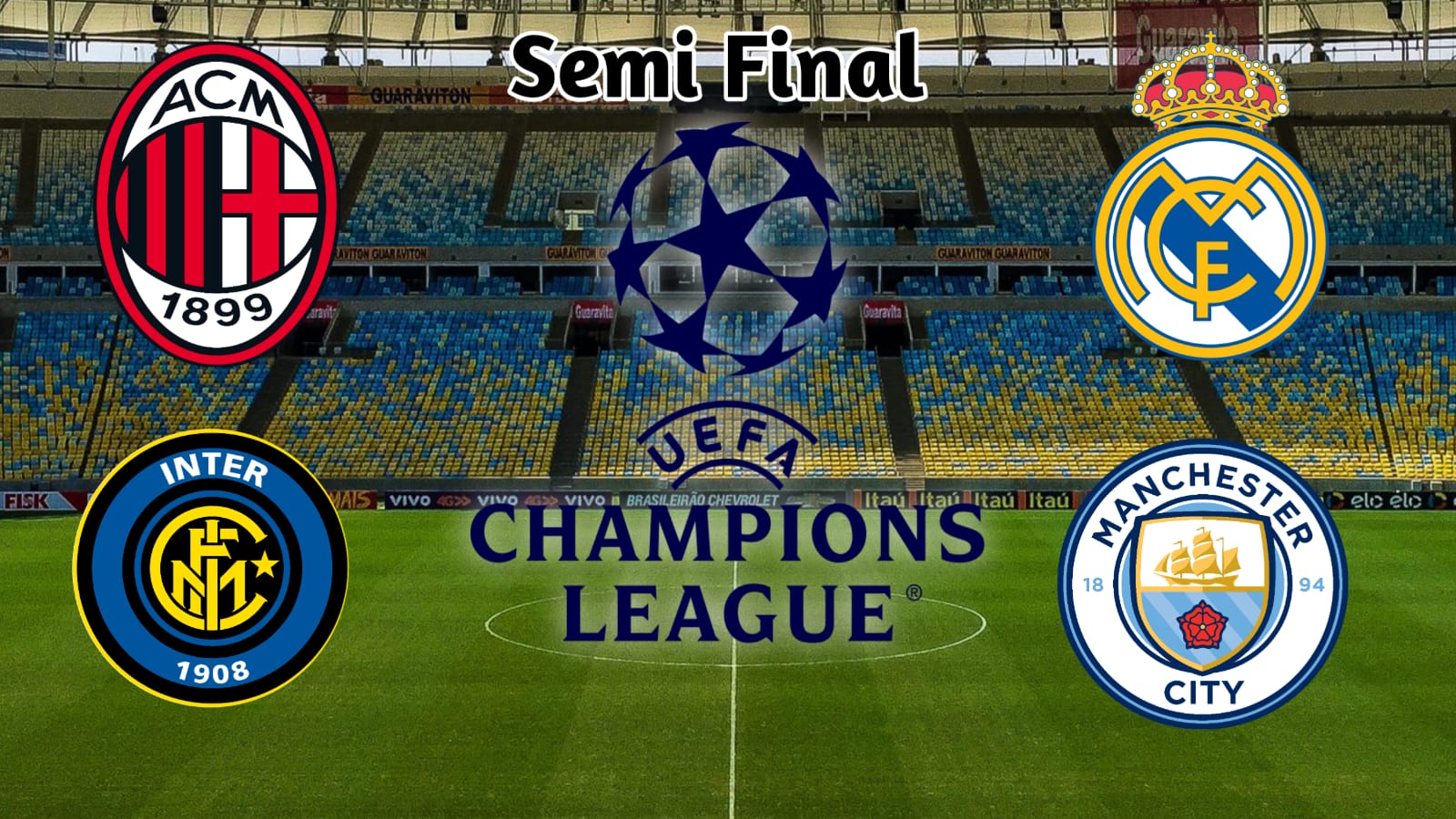 Semifinal Liga Champions 2022/2023: Madrid vs City dan Inter Milan vc AC Milan