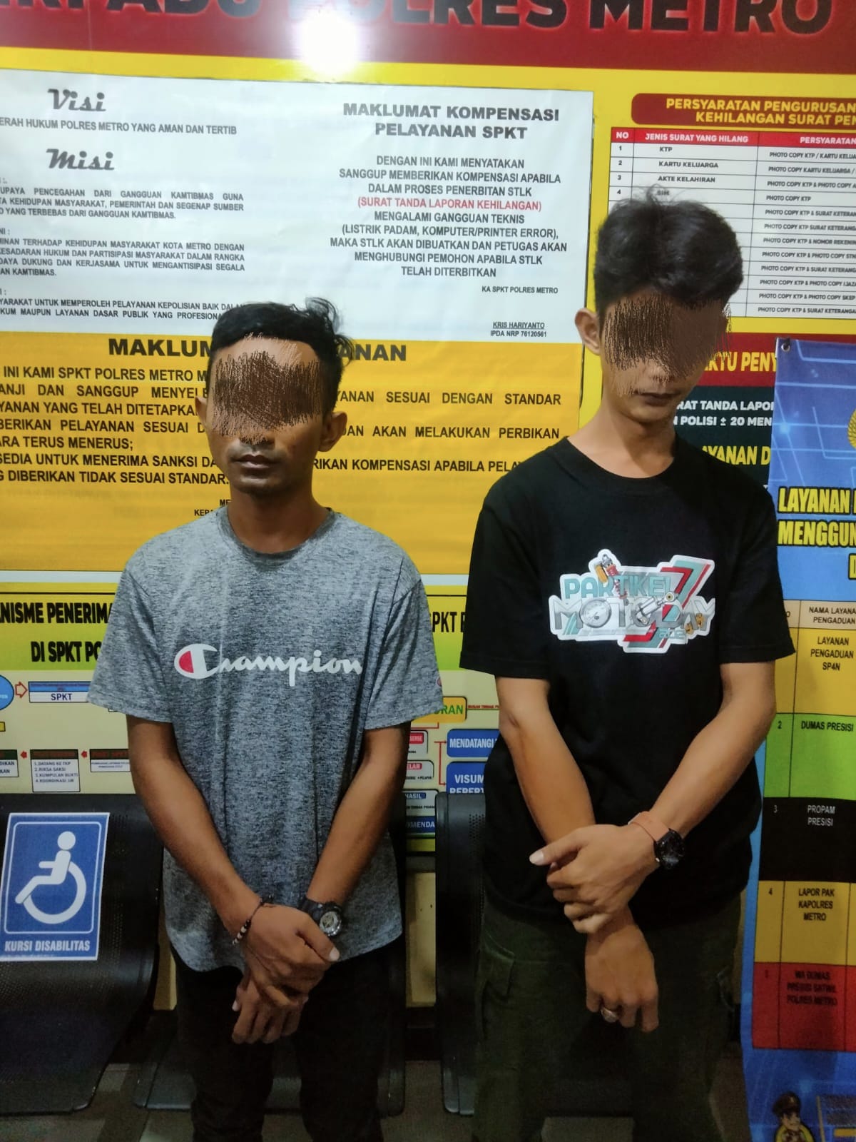 Bawa Narkoba Jenis Sinte dengan Motor Bodong, Dua Pria Asal Kota Metro Ditangkap Polisi