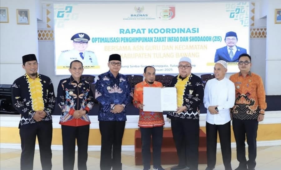 Pj Bupati Tuba Ferli Yuledi Hadiri Rapat Koordinasi Optimilisasi Penghimpunan Zakat Infaq dan Shodaqoh