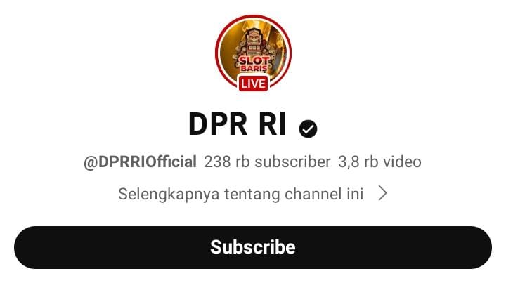 Akun DPR RI Diretas Untuk Live Judi Slot, Netizen: Gacor