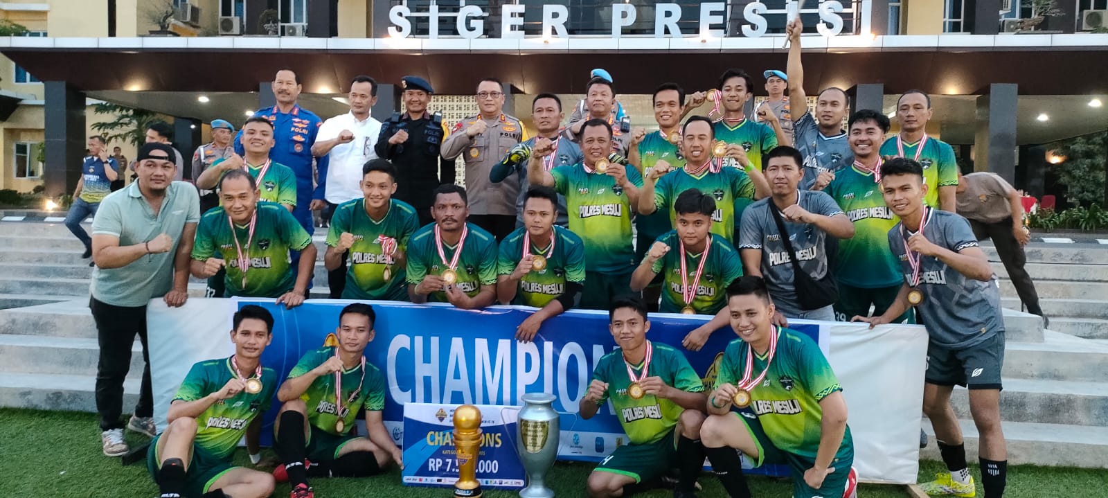 Hadapi Pesawaran, Tim Polres Mesuji Raih Juara 1 Tournamen Mini Soccer Bhayangkara Cup I 2023