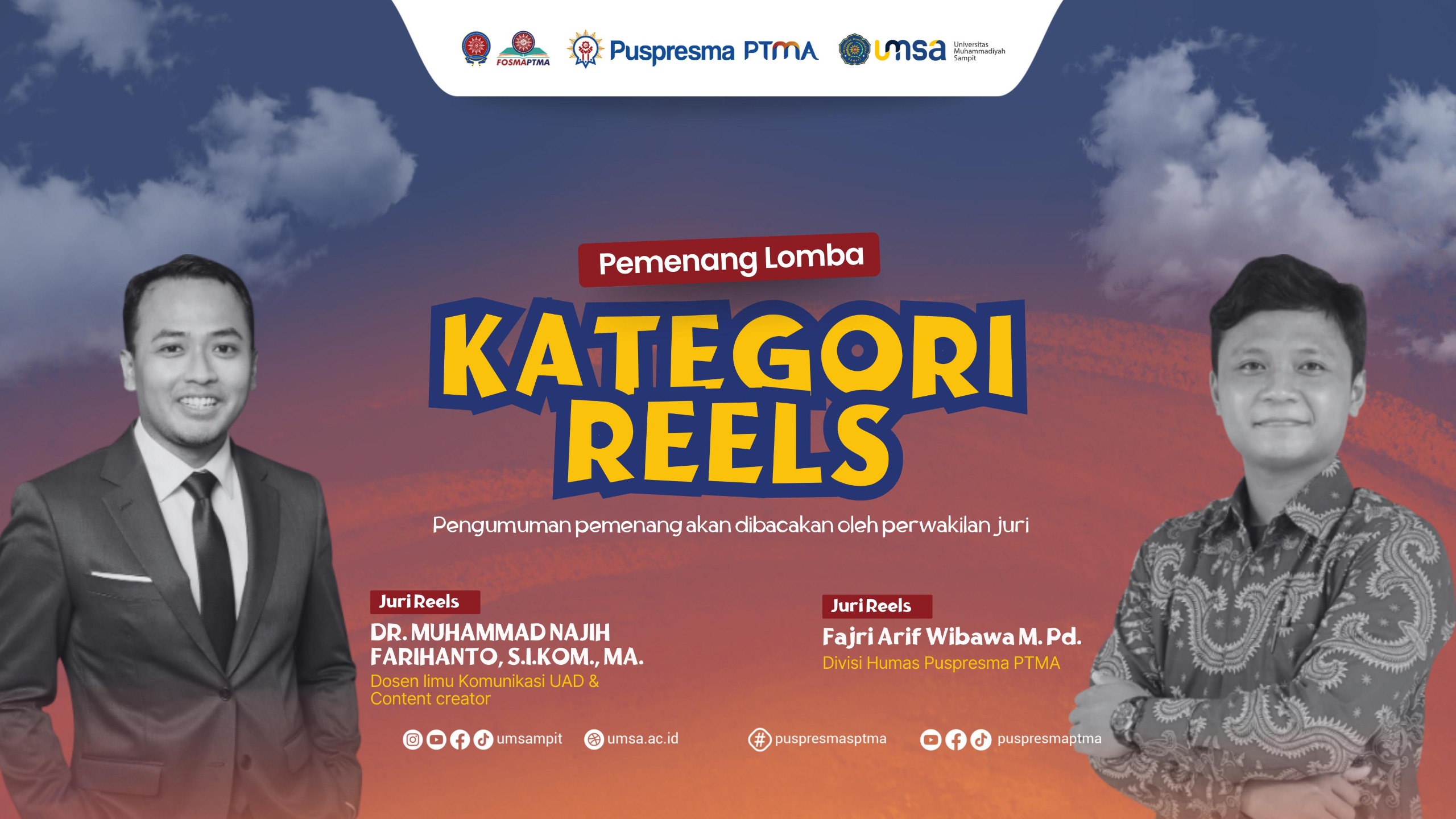 Kabag. Kemahasiswaan UM Metro Jadi Juri Nasional di Ajang Lomba Social Media Campaign Tingkat Nasional 