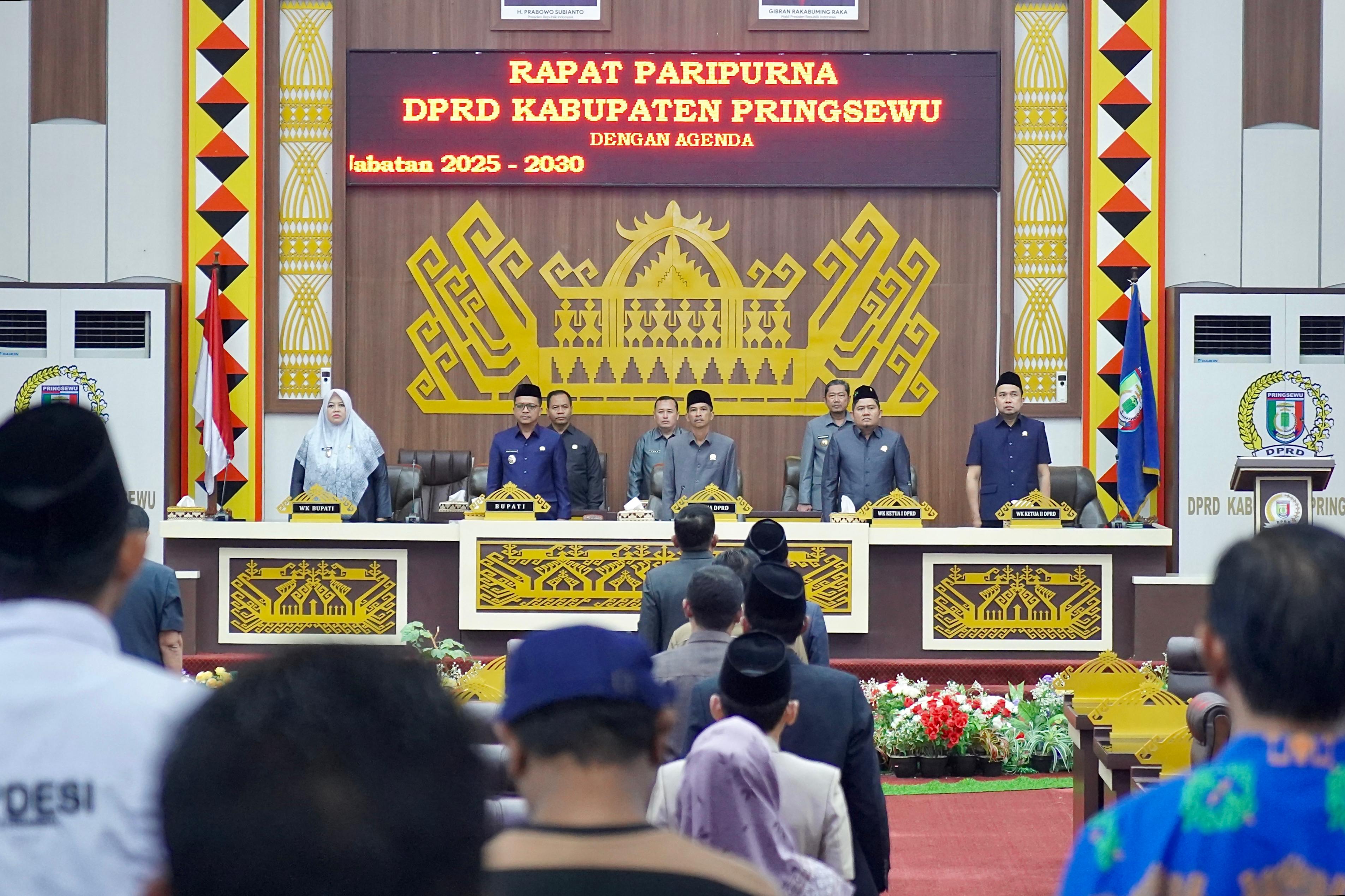 Bupati Pringsewu Riyanto Pamungkas Sampaikan Pidato Perdana di DPRD