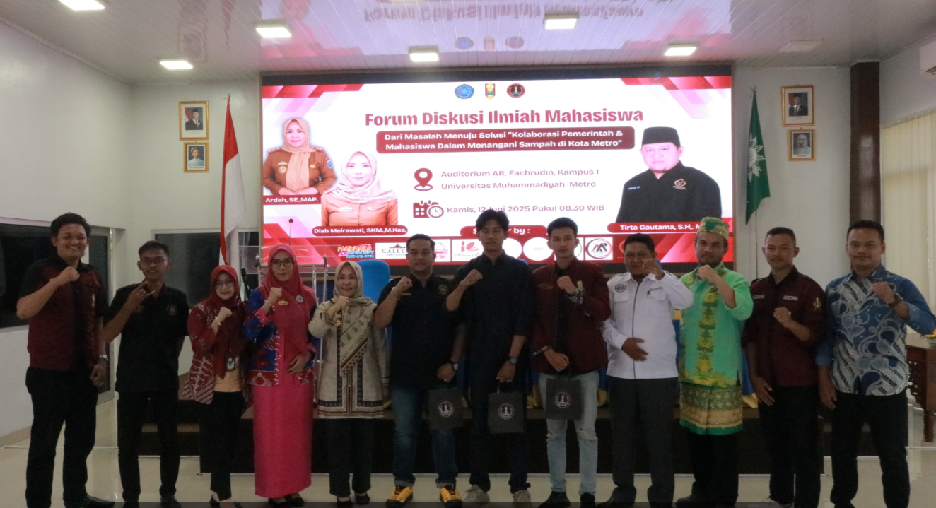 IMM Fakultas Hukum Gelar Forum Diskusi Ilmiah Mahasiswa Bahas Kolaborasi Penanganan Sampah Kota Metro