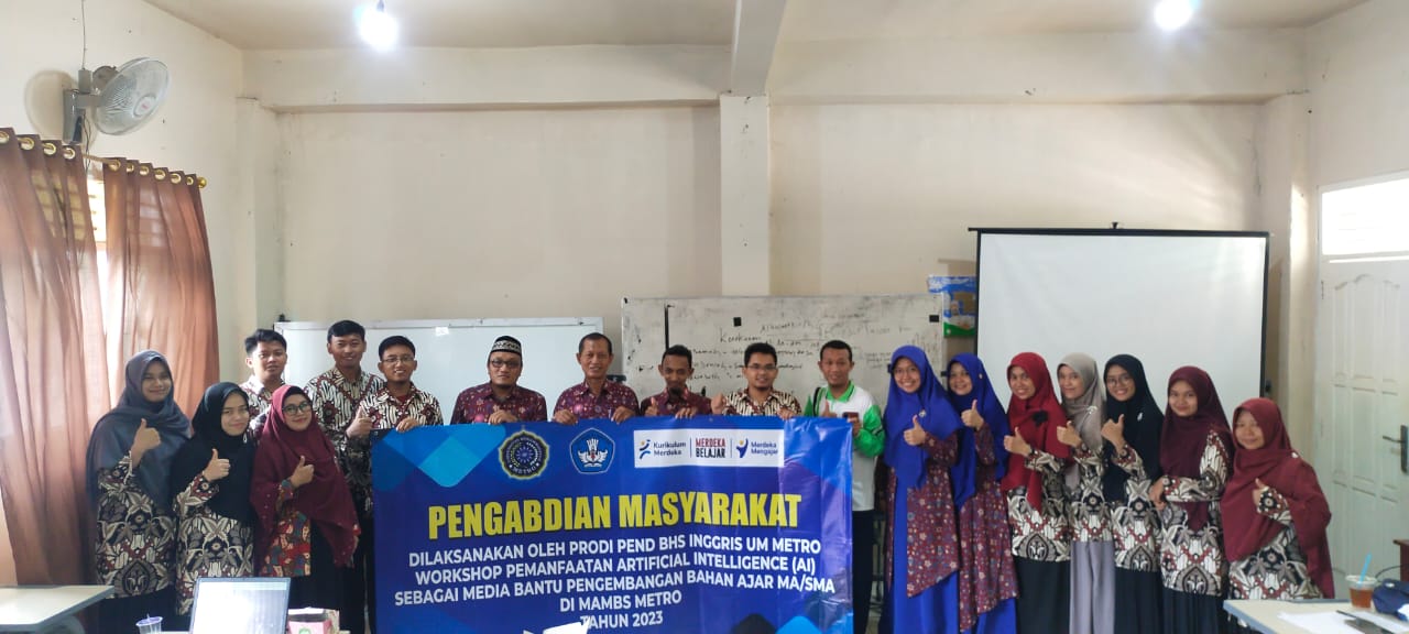 Dosen Pendidikan Bahasa Inggris UM Metro Gelar Workshop Pemanfaatan AI dalam Pengembangan Modul Ajar