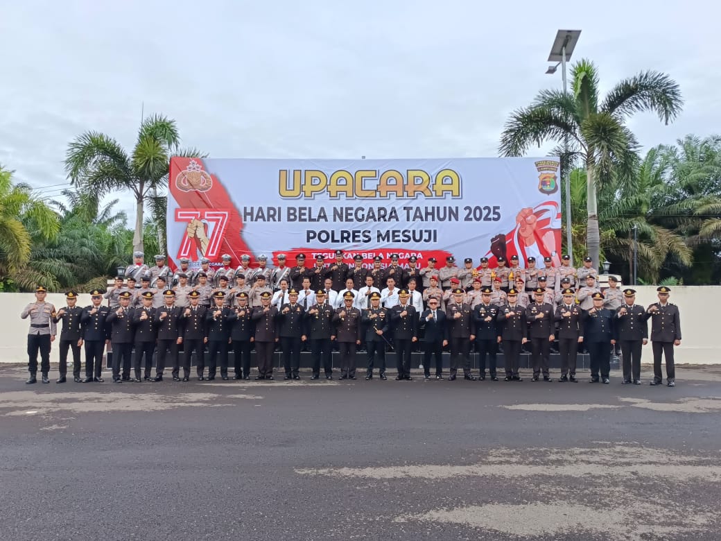 Polres Mesuji Gelar Upacara Peringatan Hari Bela Negara ke 77