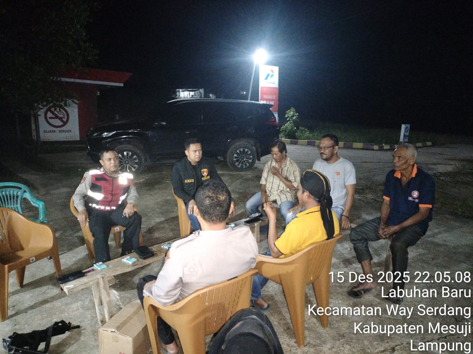 Jalin Silaturahmi dan Sinergitas, Kapolsek Way Serdang Lakukan Sambang Desa 