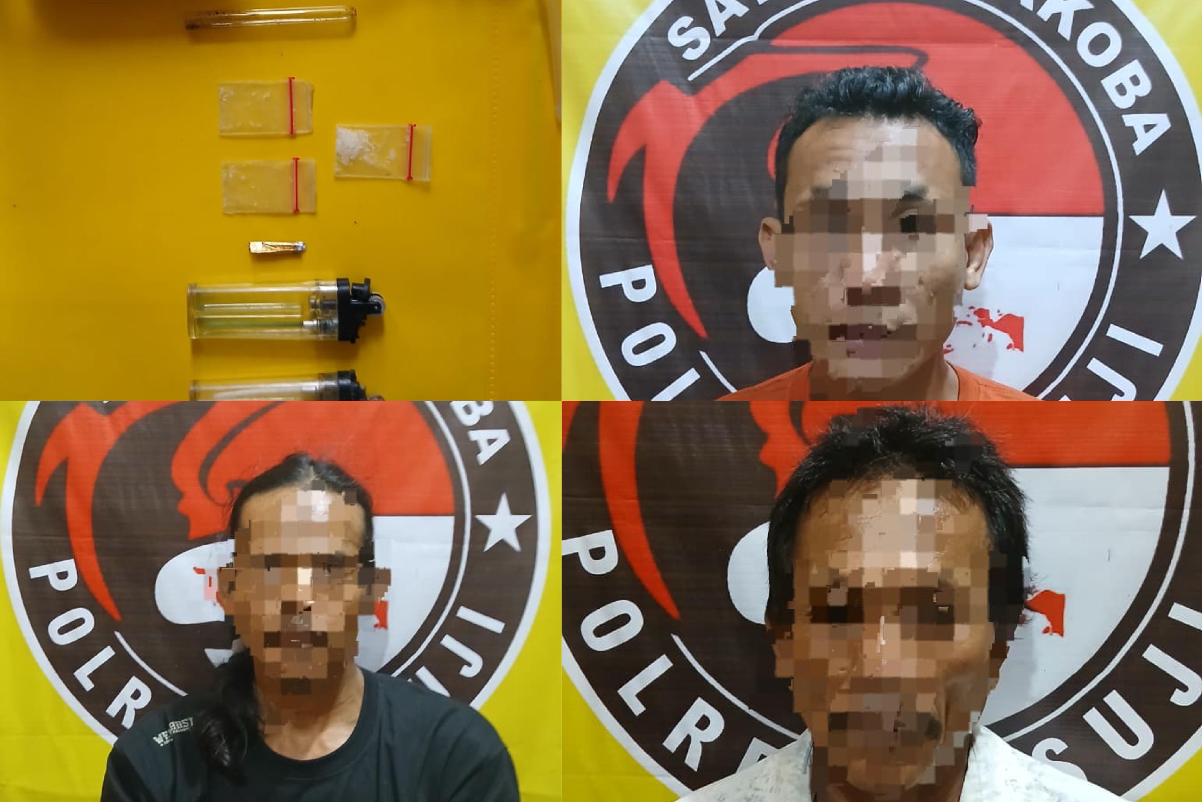 Kedapatan Pesta Narkoba, Tiga Pria Warga Panca Jaya di Ciduk Polisi