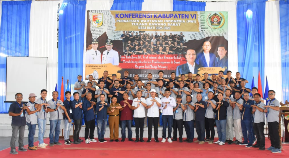Konferkab VI PWI Tubaba Masa Bakti 2025-2028