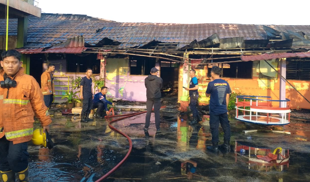 Bangunan TK Khodijah Hangus Terbakar, Kerugian Ditaksir Capai Ratusan Juta Rupiah
