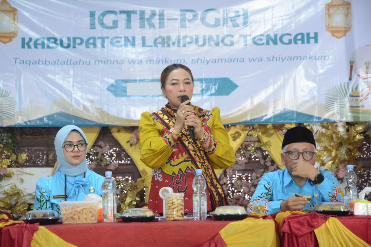 Pererat Silaturahmi, Plt. Bunda PAUD Ni Ketut Dewi Nadi Halal Bihalal Bersama IGTKI-PGRI se- Lampung Tengah