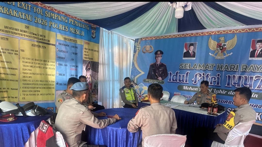 Wakapolres Mesuji Tinjau Pos PAM dan Pos Yan, Tekankan Keamanan dan Pelayanan Prima