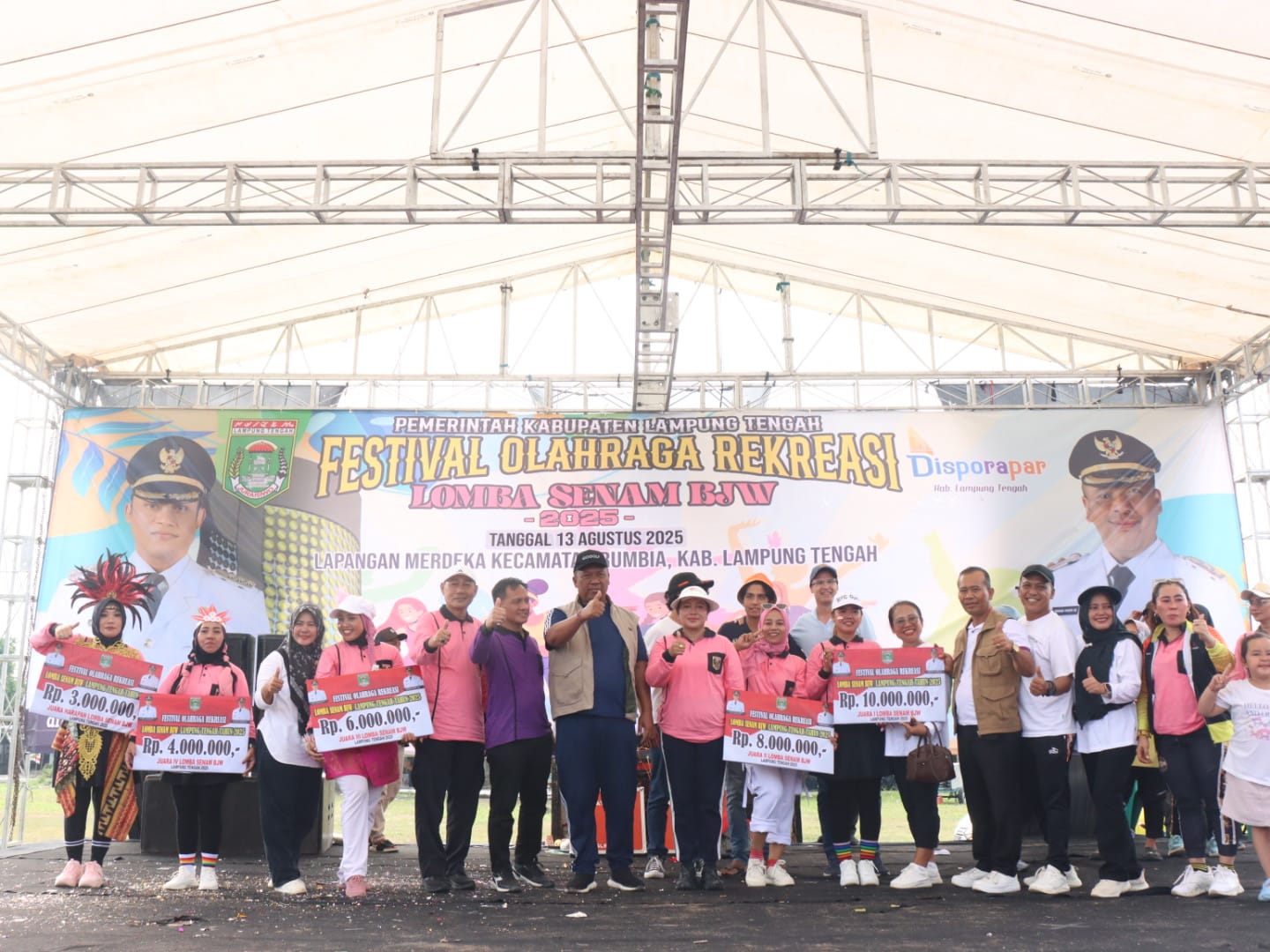 Wabup I Komang Koheri Hadiri Festival Olahraga Rekreasi Lomba Senam BKW di Rumbia