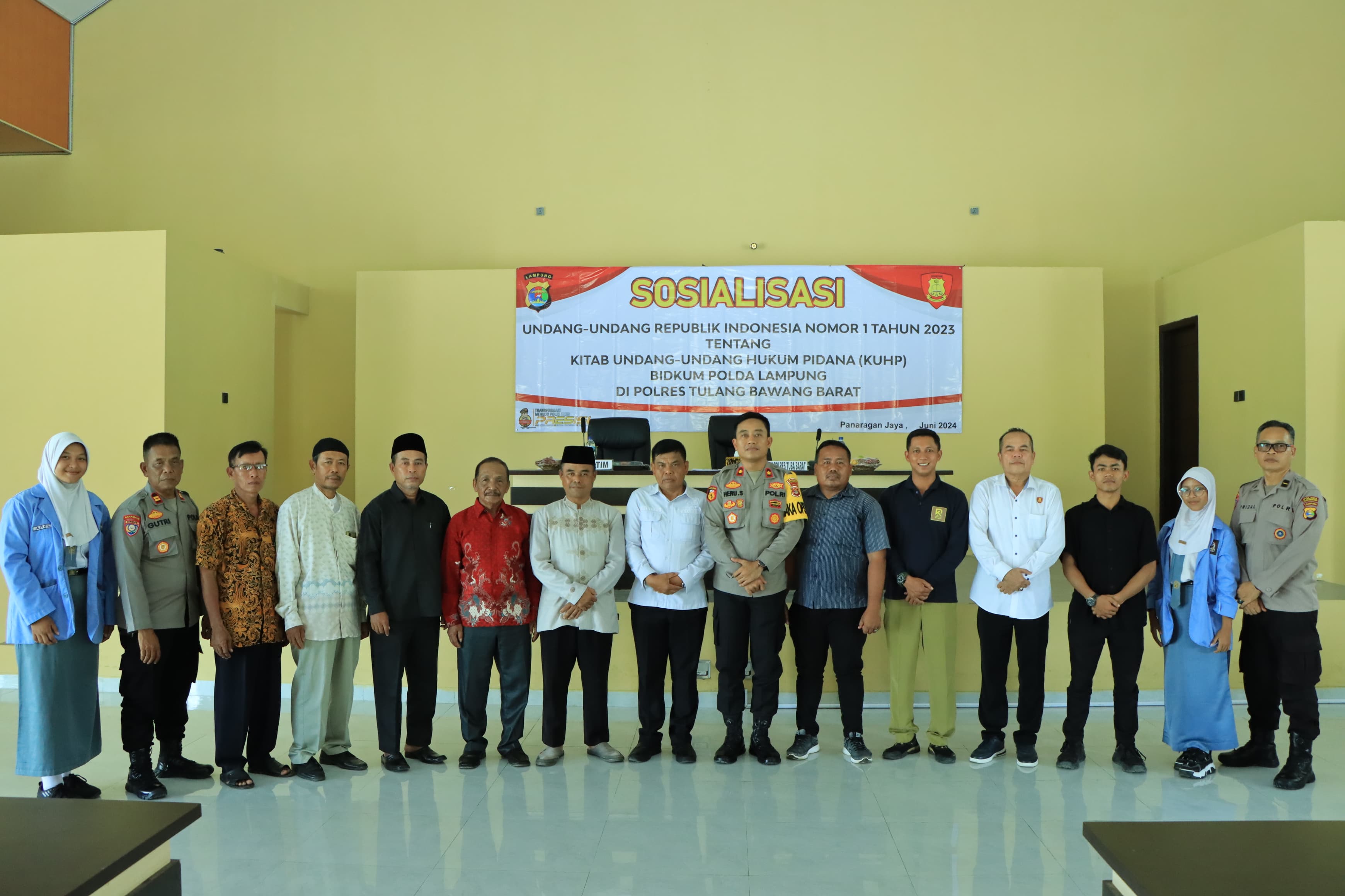 Polres Tubaba Terima Kunjungan Tim Bidkum Polda Lampung