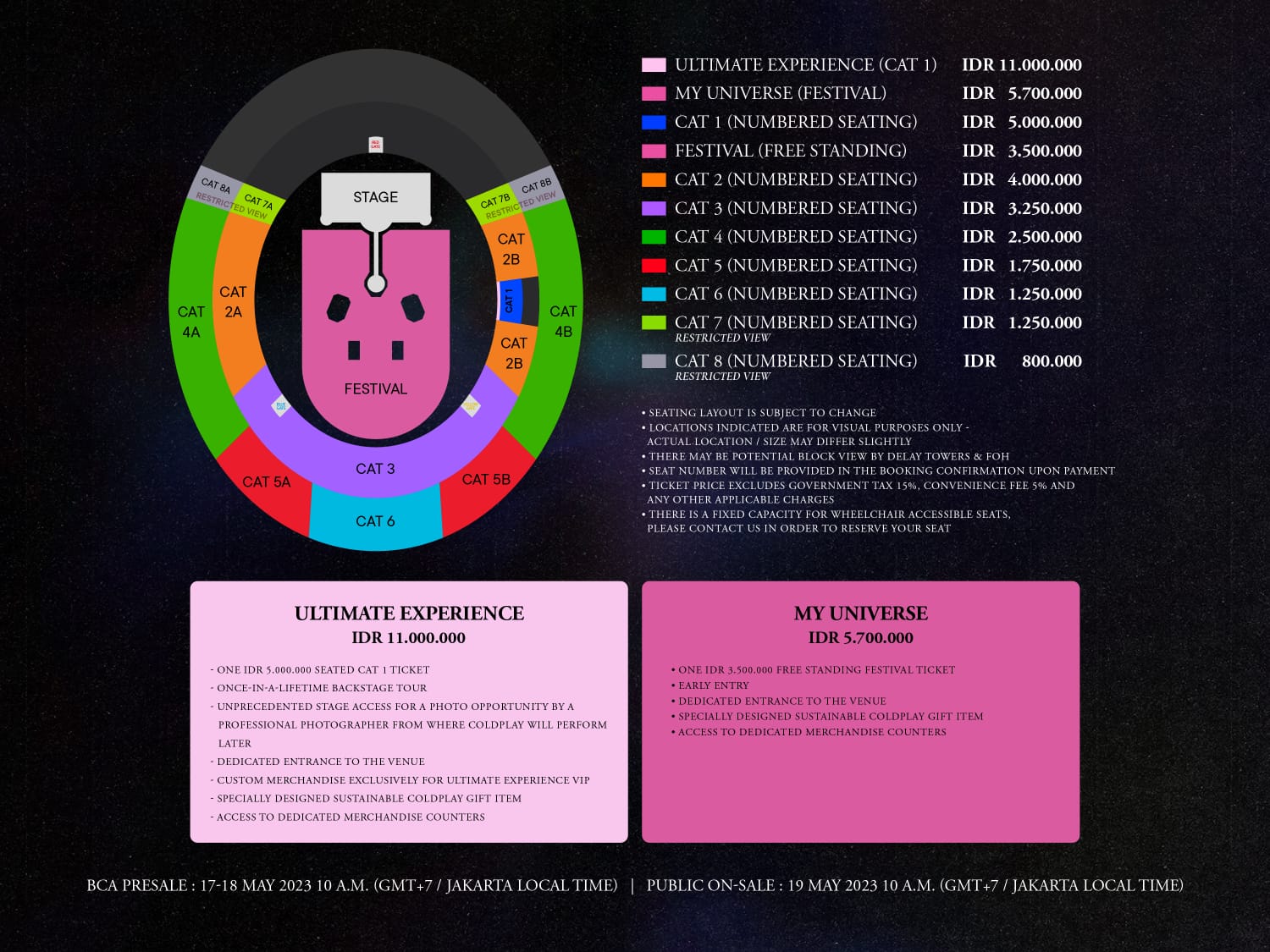 Harga Tiket Coldplay di Jakarta Mulai Rp800 Ribu Sampai Rp11 Juta