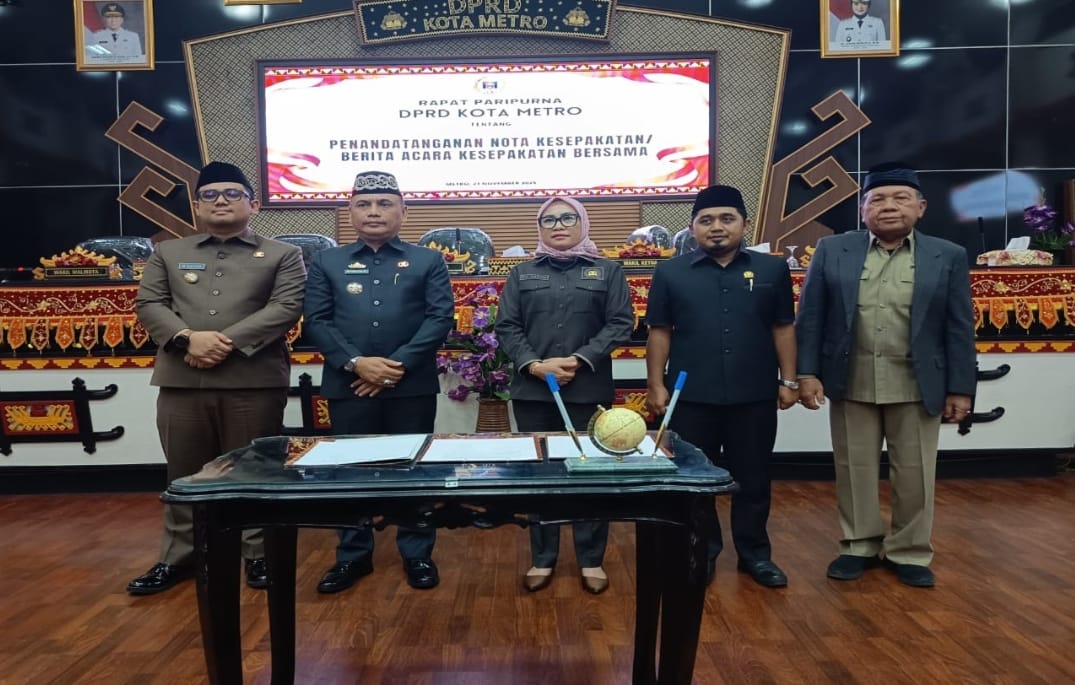 Ada Penambahan Perangkat Daerah, DPRD Kota Metro Sepakati 4 Raperda Menjadi Perda Kota Metro