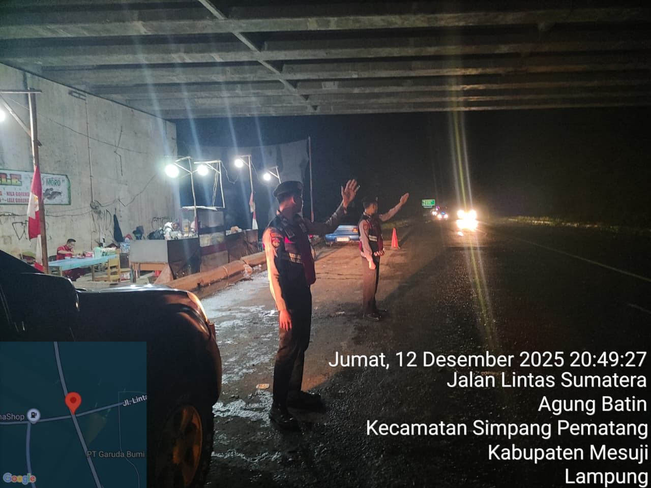 Samapta Polres Mesuji Lakukan Patroli Salter dan KRYD di Wilayah Perbatasan 