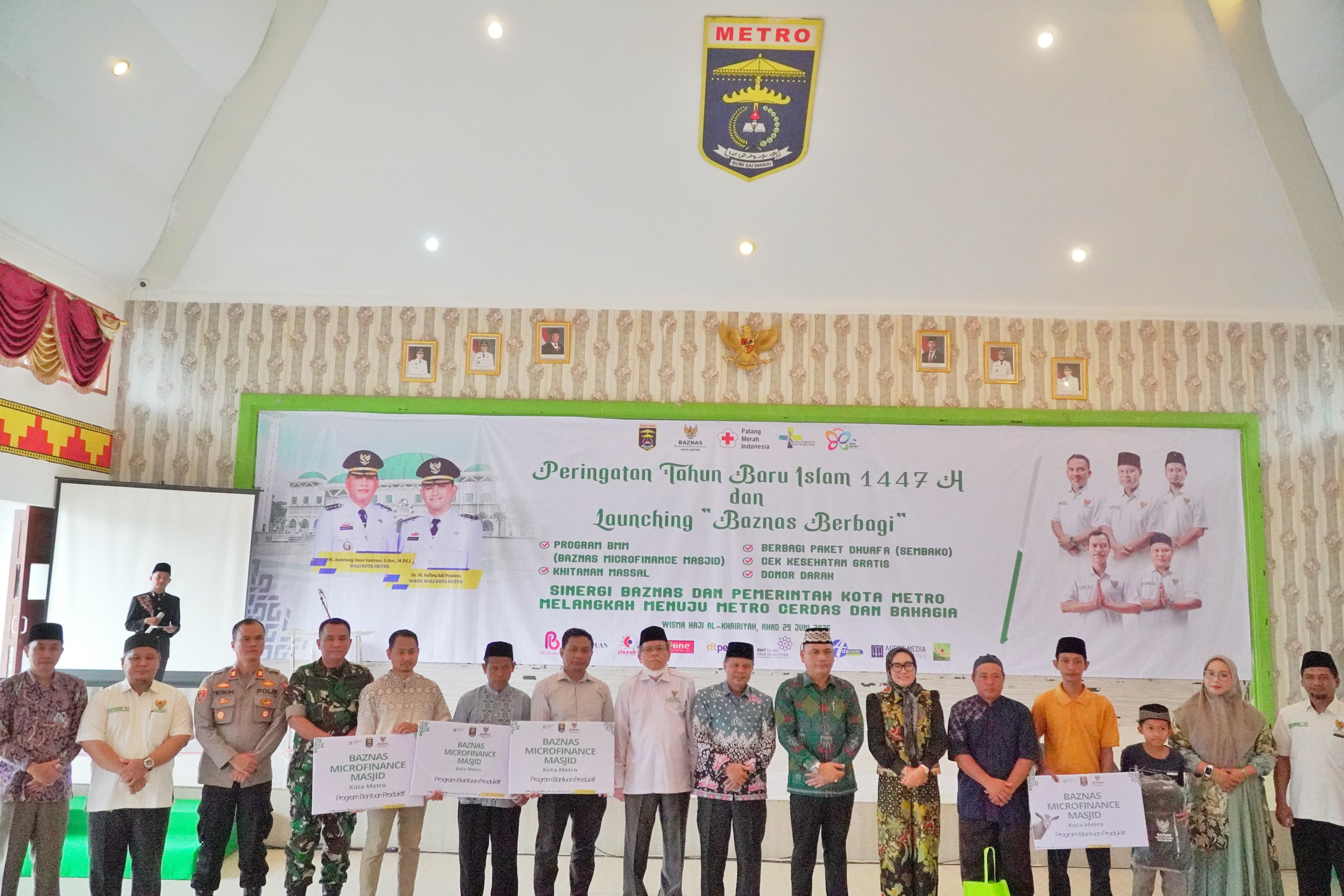 Luncurkan Program BAZNAS Berbagi, Walikota Metro Ingatkan OPD Tunaikan ZIS