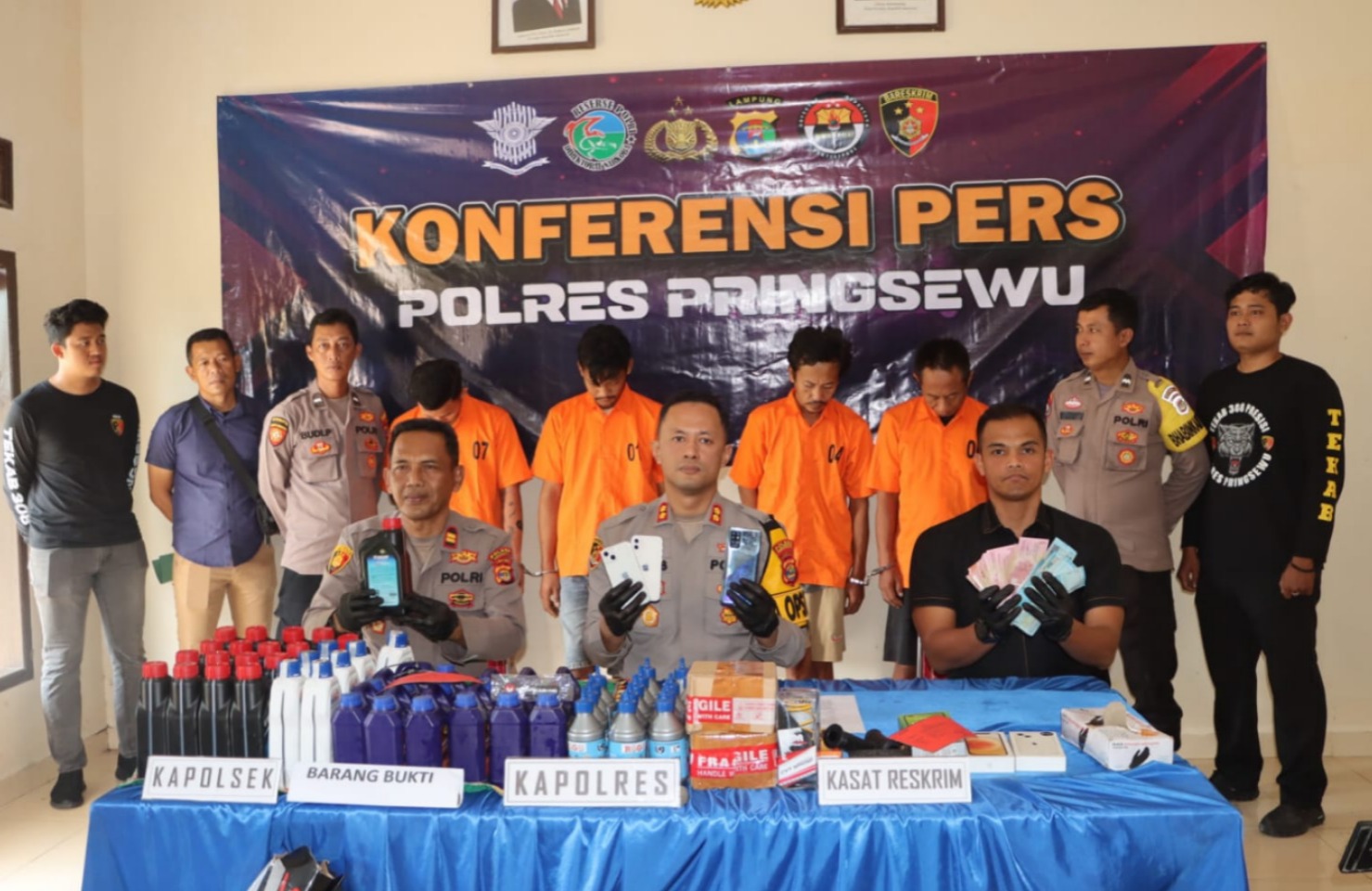 Operasi Sikat Krakatau 2025, Polres Pringsewu Tangkap 13 Tersangka C3