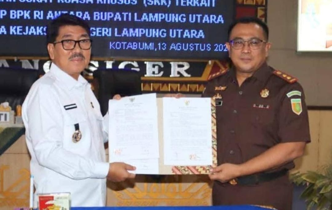Bupati Lampura Beri Kuasa Kejaksaan Kotabumi, Tindak Lanjuti Temuan BPK- RI