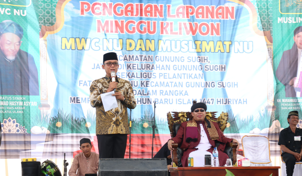 Bupati Ardito Wijaya Hadiri Pengajian Minggu Kliwon MWC NU dan Muslimat NU Gunung Sugih