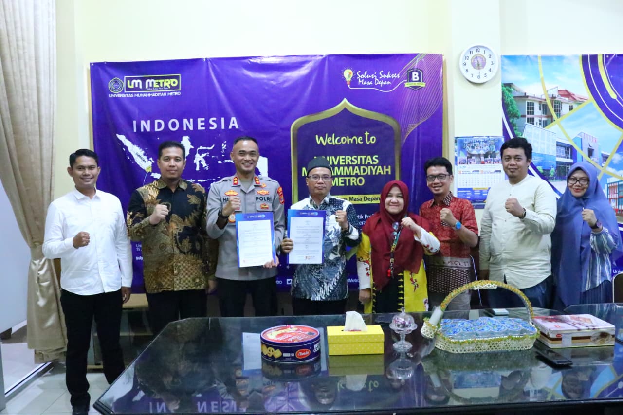 UM Metro dan Polres Metro Resmi Jalin Kerja Sama Strategis di Bidang Pendidikan dan Pengembangan Kelembagaan
