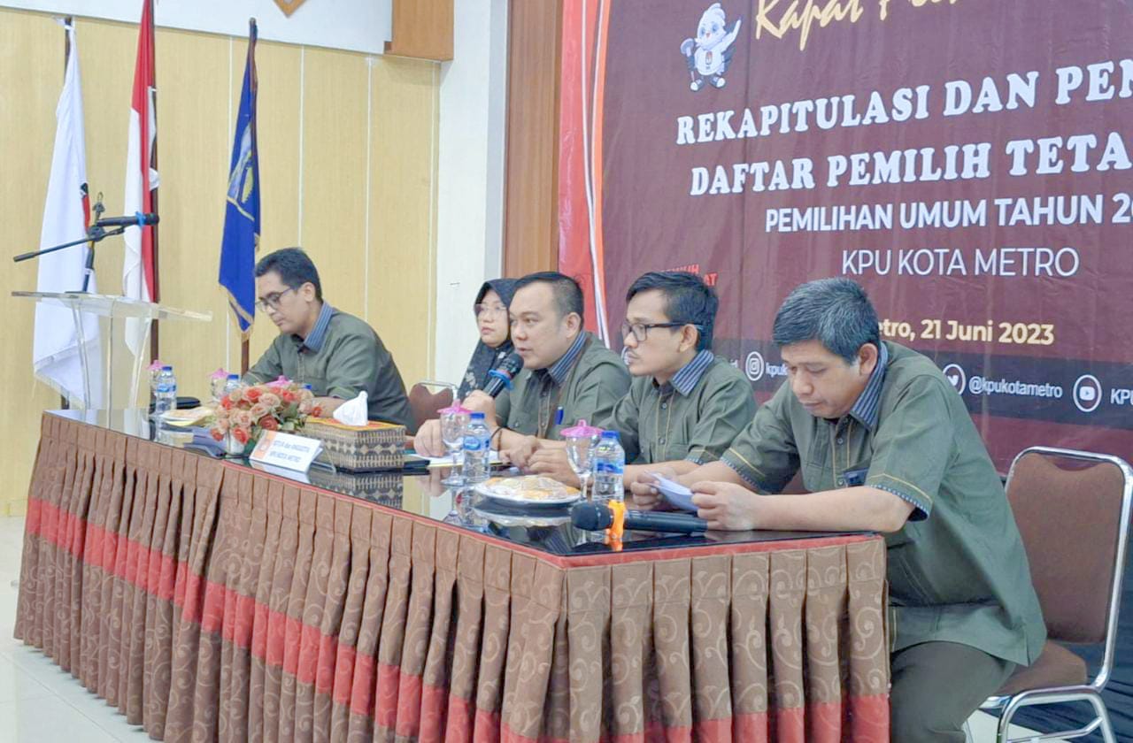 KPU Tetapkan DPT Pemilu 2024, Kecamatan Metro Pusat Tertinggi