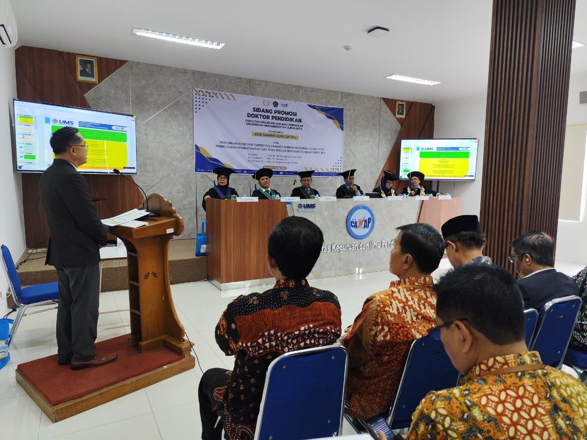 Dr. Ihsan Dacholfany, WR IV UM Metro, Diamanahi Menjadi Penguji Sidang Promosi Doktor di FKIP UMS