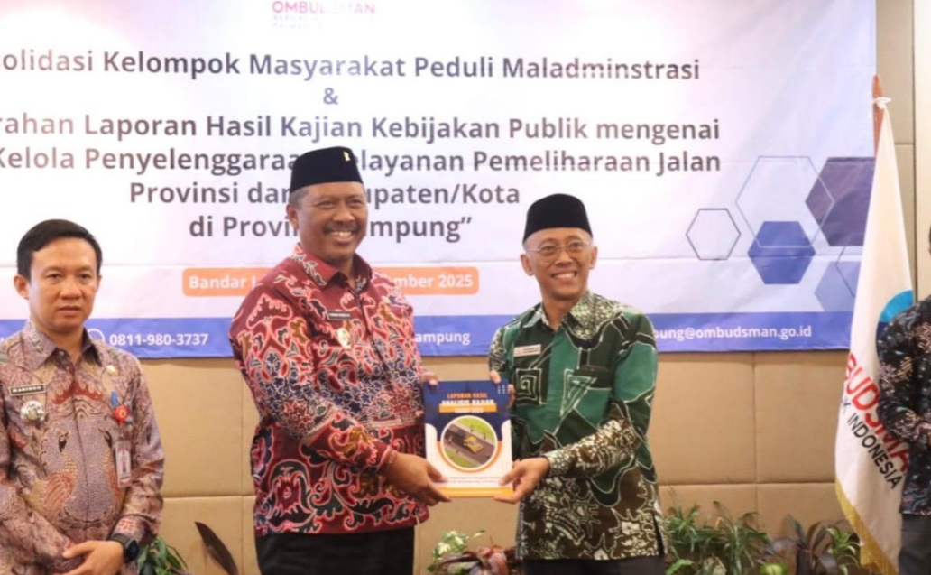 Wabup Lamteng Hadiri Penyerahan Laporan Hasil Analisis Kajian Tahun 2025 