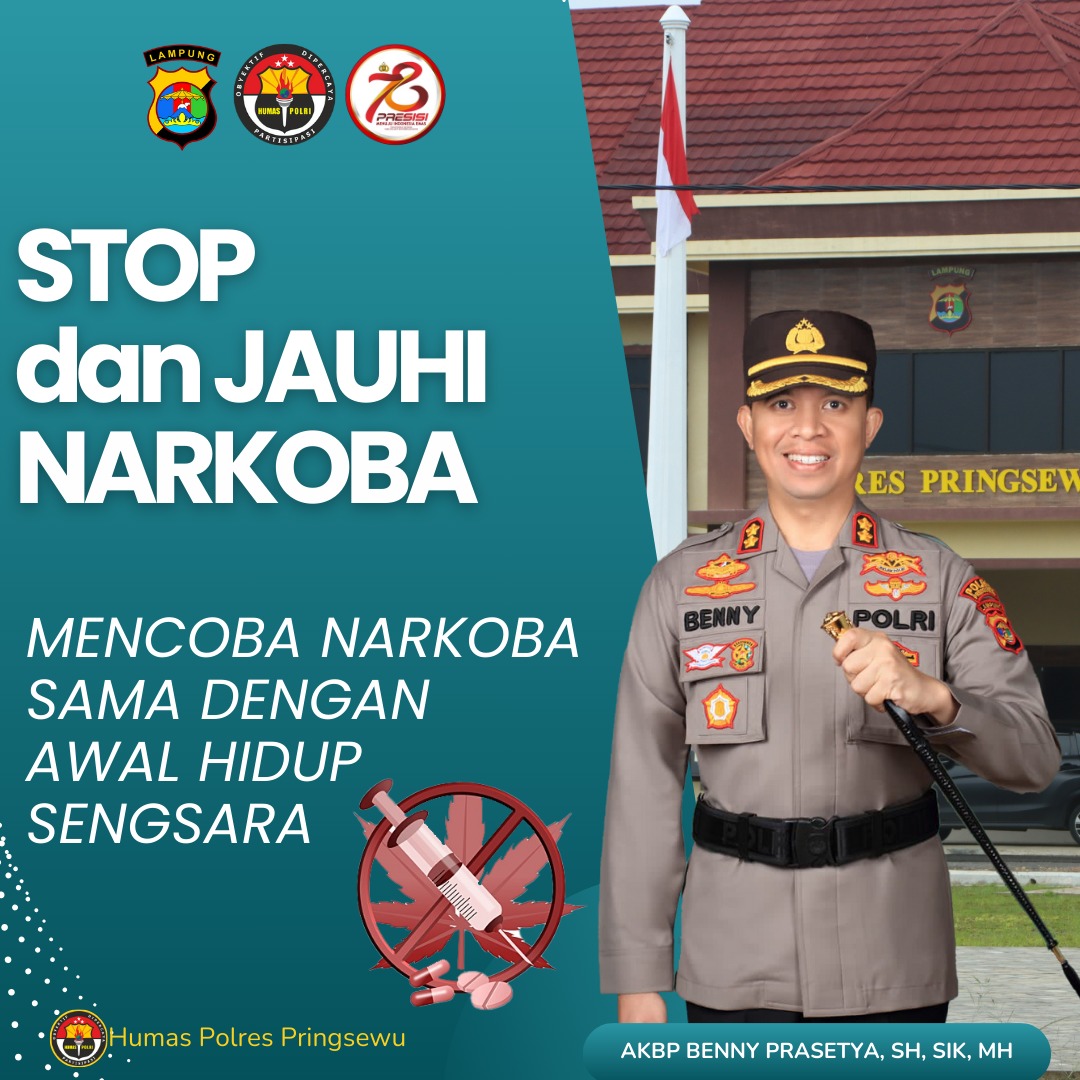 Polres Pringsewu Mengimbau Masyarakat Menjauhi Narkoba