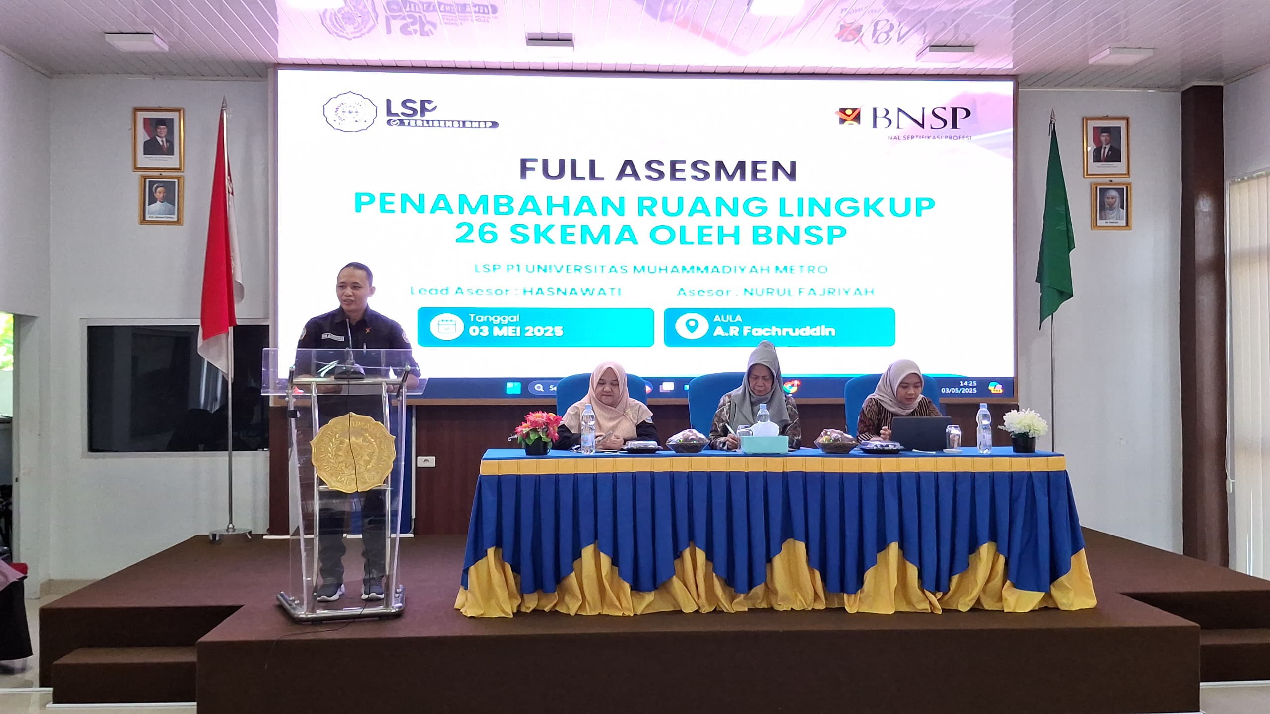 Penambahan Ruang Lingkup 26 Skema Sertifikasi LSP P1 UM Metro Diverifikasi oleh BNSP