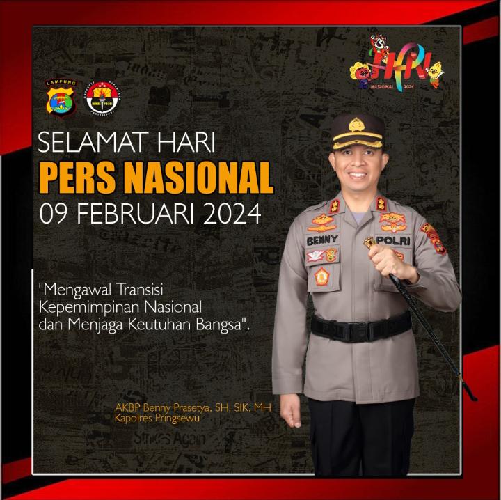 HPN Tahun 2024, Kapolres Pringsewu Apresiasi Peran Insan Pers dalam Demokrasi