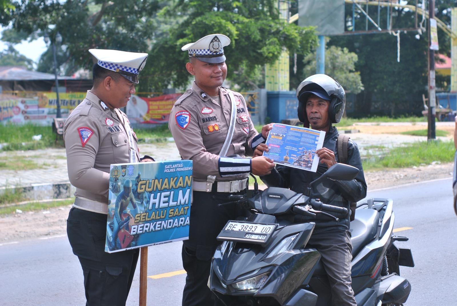 Tekan Angka Kecelakaan, Polres Pringsewu Sosialisasikan Keselamatan Berkendara