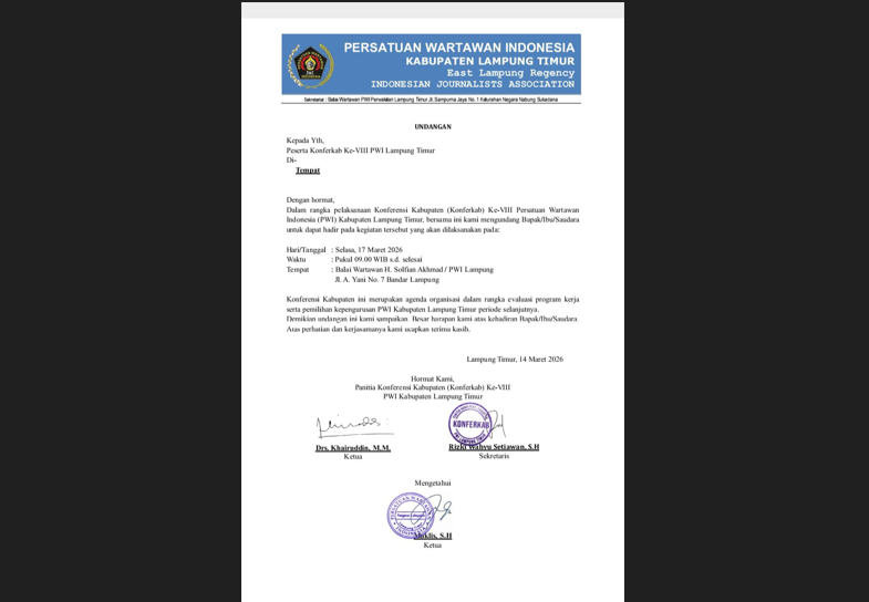 Polemik Pemecatan 9 Anggota, Konferkab PWI Lamtim Memanas