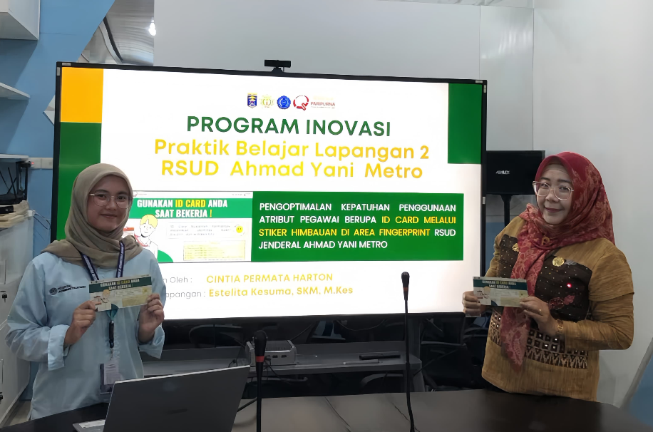 Stiker Himbauan: Inovasi Mahasiswi ARS Cintia Permata Dorong Kepatuhan Pegawai RSUD Ahmad Yani Metro
