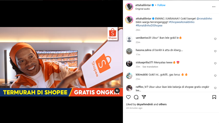 Ronaldinho Tampil di Iklan Shopee, Selebrasi Samba Ikoniknya Bikin Nostalgia