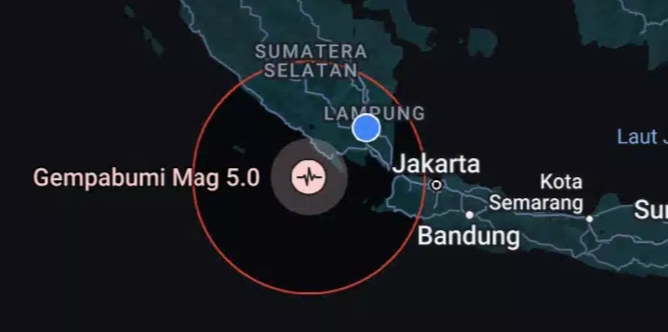 Pesisir Barat Lampung Diguncang Gempa Magnitudo 5.0, Tidak Berpotensi Tsunami