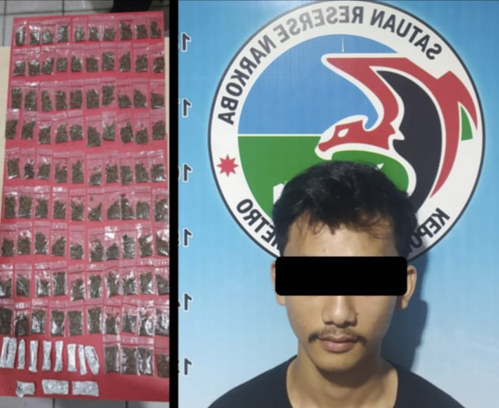 Miliki Ratusan Paket Tembakau Sintetis, Remaja di Metro Ditangkap Polisi!