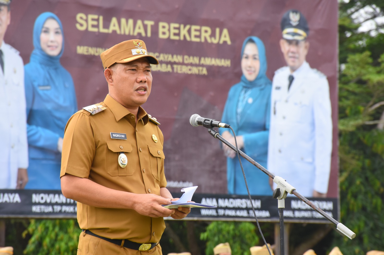 Pimpin Apel Perdana, Wabup Nadirsyah Tegaskan Disiplin dan Kerjasama ASN membangun Tubaba